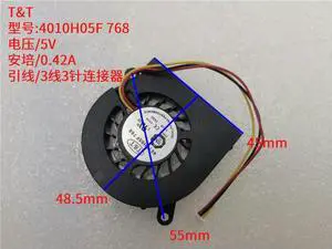 FOR CPU Cooling fan for 4010H05F 768 DFB501005M 5V 0.42A 4CM 3PIN Video Card VGA Cooler notebook fan