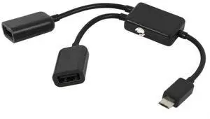 FOR Micro-USB Host Cable,Micro-USB Male To 2X Type A Dual USB Female OTG Adapter Converter Hub For Tablet Pc Smart Phone