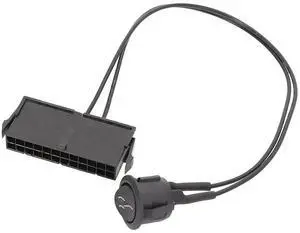 FOR 24 Pin Female ATX PSU Power Supply Starter Tester Start Up Jumper ON OFF Switch Cable 18AWG 30CM