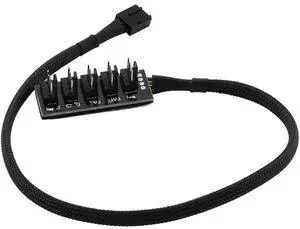 FOR Host Case PC Cooler Fan Power Cable 1 Female to 5 Male 4Pin Socket Fan Hub Splitter Cable for 4Pin PWM Cooling Fan