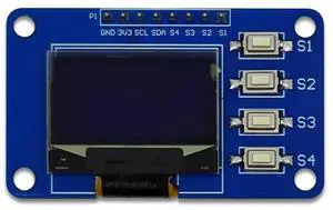 FOR 0.96 Inch OLED Display Module 12864 Screen Module With Matrix & 4 Key Keyboards IIC