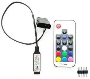 FOR Computer Fan Lighting Effect Controller,5V 3-Pin/12V 4-Pin RGB Fan Equipment Wire Control/Remote Controller With On/Off