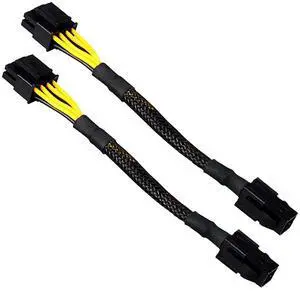FOR ATX 4 Pin Female to Motherboard CPU 8(4+4) Pin Male EPS 12V Converter Adapter Extension Cable Braided Sleeved
