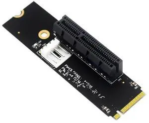 FOR NGFF M.2 to PCI-E 4X Riser Card M2 M Key to PCIe X4 Adapter with LED Indicator SATA Power Riser for