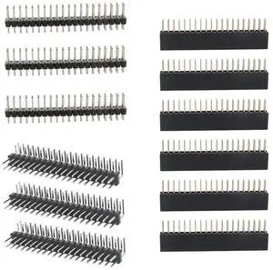 FOR 12PCS 40 Pin GPIO Header Kit 20X2 Pins Right Angle GPIO Header Socket for Pi Zero/4B/3B+/3B/3A+