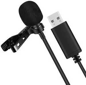 FOR USB Microphone Lavalier Microphone Clip-on Computer Mic Plug Play Omnidirectional Mic