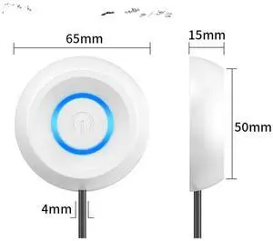 FOR Computer Desktop Switch PC Motherboard External Start LED Light Power ON/OFF Round Button 2M Extension Cable Black