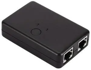 FOR 2 Port Network Switch RJ45 Switch Network Splitter Cable Extender 100Mbps Selector Power 2 Way Adapter Con tor