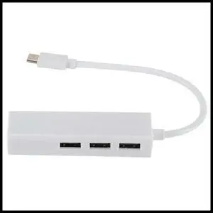 FOR TYPEC TO USB2.0 100GbE Network Card Hub Lan Rj45 Ethernet Network Adapter 3 Port USB 2.0