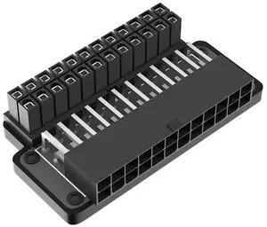 FOR ATX 24Pin Female To 24Pin Male 90 Degree Power Plug Adapter Mainboard Motherboard For Desktops Power Supply