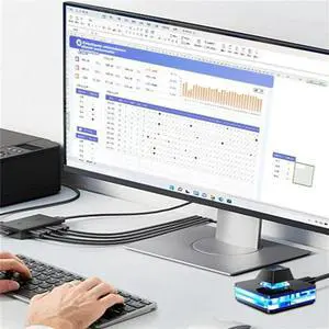 FOR Computer Desktop Switch Blue LED Computer Motherboard External Start Power Button Extension Cord Computer Switch On/Off