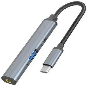 FOR USB C Laptop Docking Station, 3-In-1 Type C Hub, with USB2.0,PD 87W,Audio 3.5mm Multi-Port Adapter for Laptops,Phones