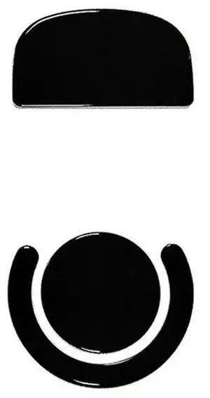 FOR 1Set Mouse Feet Sticker For GPW 2 G PRO X Superlight Mouse Rounded Curved Edge Skates Glide Feet Black