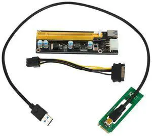 FOR NGFF M.2 M Key to USB 3.0 PCI-E Riser Card M2 to USB3.0 PCIE 16X 1X Extender with Power for