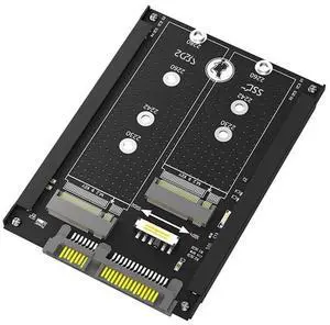 FOR Dual M.2 B Key/B&M Key SSD to 2.5Inch SATA III Adapter with Frame Bracket - Retain MSATA SSD As 7mm 2.5Inch SATA Drive