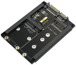 FOR 2In1 MSATA + B Key/B+M Key M.2 SSD to 2.5 SATA Adapter Card with Enclosure Socket for M2 NGFF SATA3 2230 2242 2260 2280