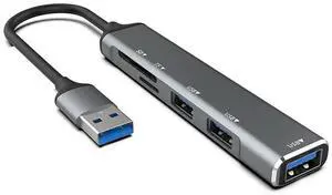 FOR USB HUB 3.0 USB-A Hub Splitter 5 Port USB3.0 with TF/SD Card Reader High Speed Data Transfer for Laptop Computer B