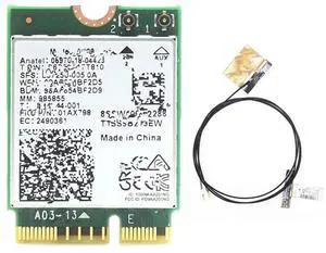 FOR AX201 AX201NGW WiFi Card with 2X M.2 CNVio2 2.4 Ghz/5Ghz WiFi 6 3000Mbps 5.1 WiFi Adapter for Win10