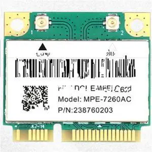 FOR 1200Mbps MPE-7260AC Mini PCI-E WiFi Card Dual Band 2.4G/5Ghz 802.11AC BT 4.0 Wlan Network for Laptop Win 10/11