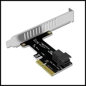 FOR Pcie to SFF 8643 4X/8X Adapter Card 2 U.2 Port Card for Nvme SSD Converter Expansion Card for Desktop FOR Pcie to SFF 8643 4X/8X Adapter Card 2 U.2 Port Card for Nvme SSD Converter Expansion Card for Desktop