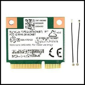 FOR QCA6174 WPEQ-261ACN(BT) WIFI Card+IPEX4 to IPEX1 Cable 802.11AC 867M QCA6174 4.2 WIFI 5 Mini PCIe Card