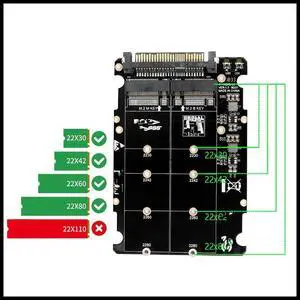 FOR Portable SFF-8639 NVME U.2 to NGFF M.2 M Key & B Key SSD Adapter PCIE3.0 X16 GEN3 for 2280 2260 2242 2230 SSD