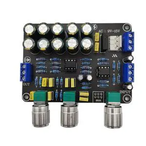 FOR NE5532 Preamp Pre Amplifier Audio Adjustment Plate HIFI Amplifier Preamplifier Volume Tone Control,24-24
