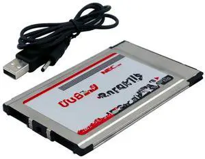 FOR PCMCIA to USB 2.0 CardBus Dual 2 Port 480M Card Adapter for Laptop PC Computer