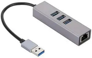 FOR Aluminum Alloy USB Gigabit Network Card 3 Port 3.0 HUB USB to RJ45 Gigabit Network Card Ethernet Adapter