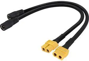 FOR 2pack XT60 Connector Female to DC 5.5mm X 2.5mm Female Power Jack Adapter Cable for TS100 Soldering Iron, FPV Monitor Power