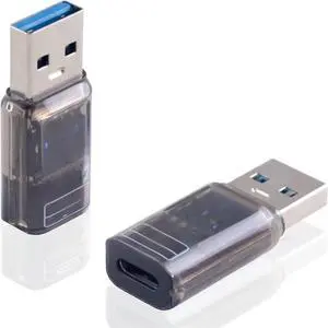 FOR 2pack USB to USB C Adapter with Display, 10Gbps USB C Female to USB Male Adapter,USB 3.2 Converter USB C