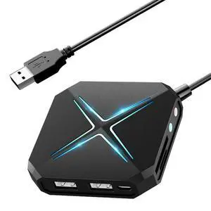 FOR 10-In-1 USB HUB Dock Station,USB Audio Adapter for PC Laptops, Desktops, Stereo Sound Card with 3.5mm Interface