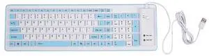 FOR Foldable Silicone Keyboard USB Wired Silicon Flexible Soft Waterproof Roll Up Silica Gel Keyboard For PC Laptop Notebook(103)