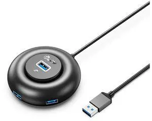 FOR Portable Supports Hot-Swappable Transport-Stable USB 3.0 Hub Circular Hub Docking Stations,Black YX2-U