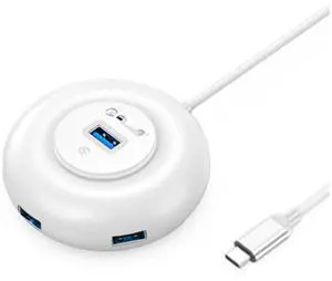 FOR Portable Supports Hot-Swappable Transport-Stable USB 3.0 Hub Circular Hub Docking Stations,White YX2-C