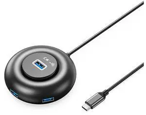 FOR Portable Supports Hot-Swappable Transport-Stable USB 3.0 Hub Circular Hub Docking Stations,Black YX2-C