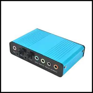 FOR USB 6 Channel 5.1 / 7.1 Surround External Sound Card PC Laptop Desktop Tablet Audio Optical Adapter Card(Blue)