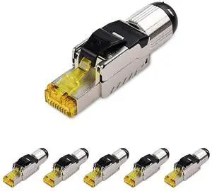 FOR 6-Pack Tool Shielded RJ45 Cat 8, Cat8 Field Termination Plug, Cat8 Con tor, Cat8 Plug