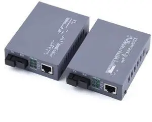 FOR Gigabit Fiber Optical Media Converter 10/100/1000Mbps Single Mode 3Km UPC/APC SC-Port Fiber Transceiver EU Plug