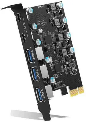 FOR 5 Ports USB 3.0 PCI Express Expansion Card Desktop PC PCIE Adapter Card for 11/10/8/7 USB Controller Riser Cards