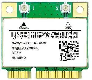 FOR AX210HMW WiFi Card WiFi 6E Mini PCI-E AX210 802.11Ax/Ac 2.4G/5G//6G BT5.2 Adapter for Laptop