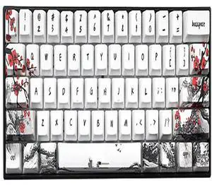 FOR Subbed Plum Blossom 71 Key Profile Keycap For GH60 RK61 ALT61 Anne PRO2 GK61 GK64 Dz60 Keycaps