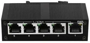 FOR 5 Port 100Mbps Network Switch Ethernet Industrial Grade Switch Unmanaged Rail Type Industrial Network Splitter EU Plug