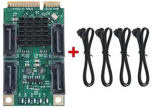 FOR Mini PCI-E SATA 4 Port SATA III 6G Mini PCI Express Controller Card SATA3.0 Mini PCI Express SSD Adapter Card