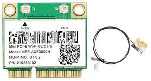 FOR MPE-AXE3000H WiFi Card+ WiFi 6E 2400Mbps Mini PCI-E for BT 5.2 802.11AX 2.4G/5G/6Ghz Wlan Network Card
