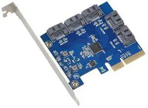 FOR PCI-E Riser Card PCIE 3.0-4X to 5 SATA Expansion Card PCIE to SATA Riser Card Adapter Card for PC FOR PCI-E Riser Card PCIE 3.0-4X to 5 SATA Expansion Card PCIE to SATA Riser Card Adapter Card for PC