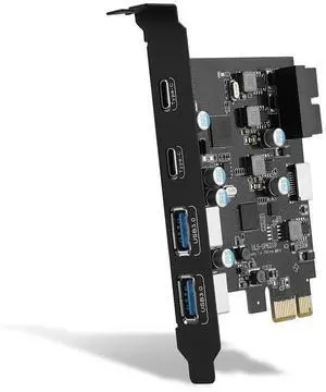 FOR ULS-6210 6-Port USB PCIe Card PCI Express to Type C(2), USB Type-A(2) Expansion Card