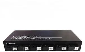 FOR 6Port 10/100M Ethernet Switch 6 Fiber Port 25KM 2UTP RJ45 Fiber Optical Transceiver Optical Media Converter