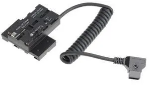 FOR D-Tap to Dual-Sided NP-F550 Coiled Cable DC Coupler Accessory for Monitor/Light/Mic/
