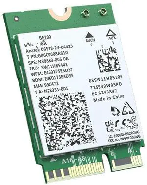 FOR WiFi 7 BE200 Network Card 5.4 Tri Band 2.4G/5G/6GHz 8774Mbps BE200NGW M.2 Adapter Better Than WiFi6E